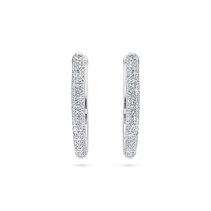 Halo Pavé Hoop Earrings