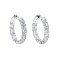 Frost Dual Pavé Hoop Earring - 2.4cm image