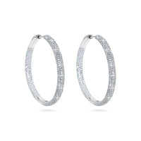 Frost Dual Pavé Hoop Earring - 4cm image