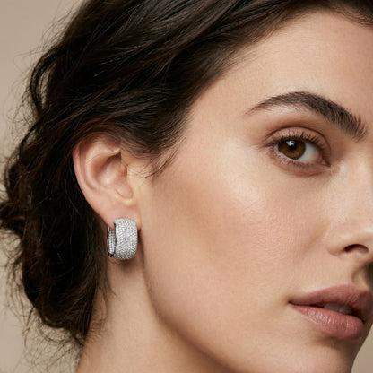 Glacier Pavé Hoop Earrings