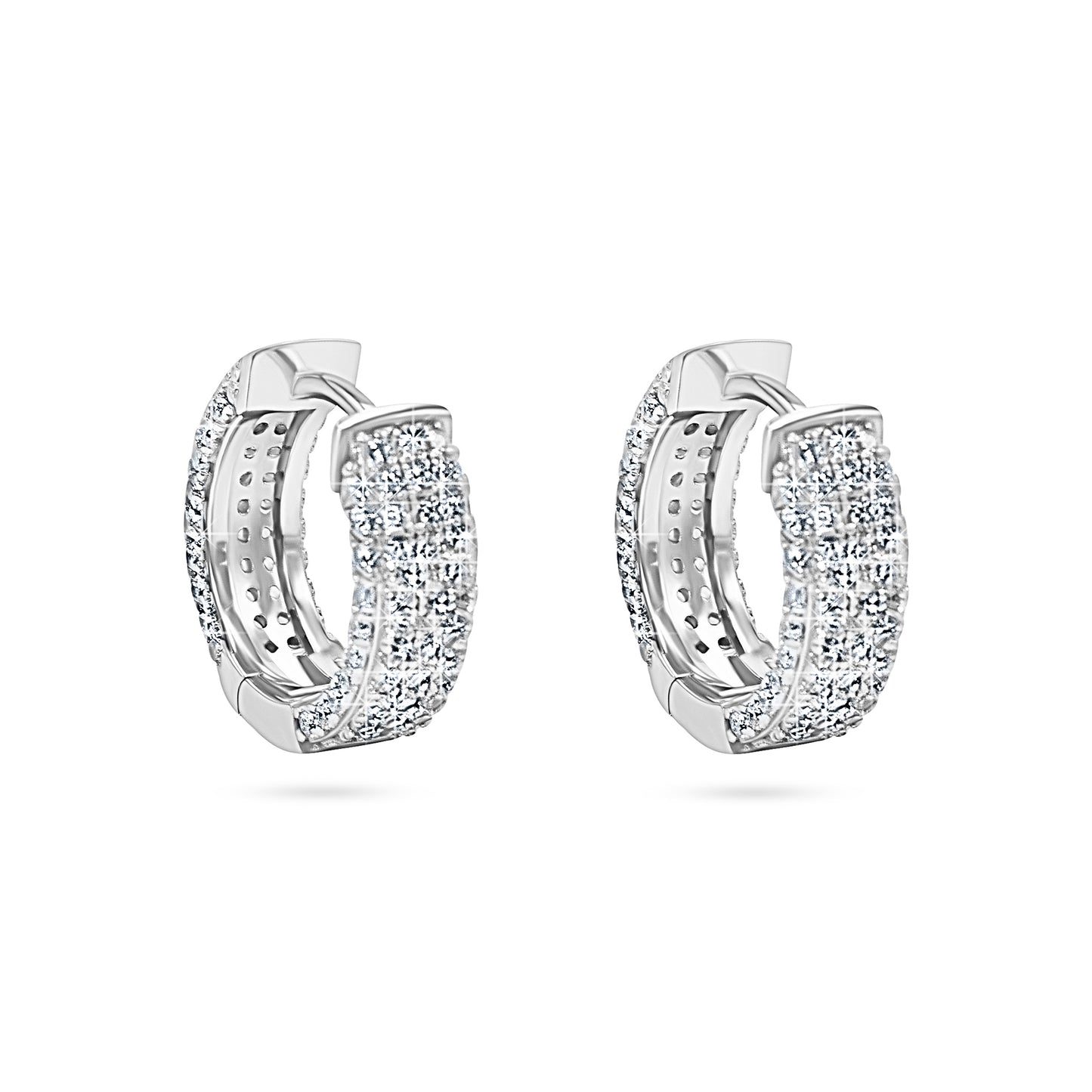 Eclipse Pavé Hoop Earrings