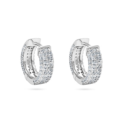 Eclipse Pavé Hoop Earrings