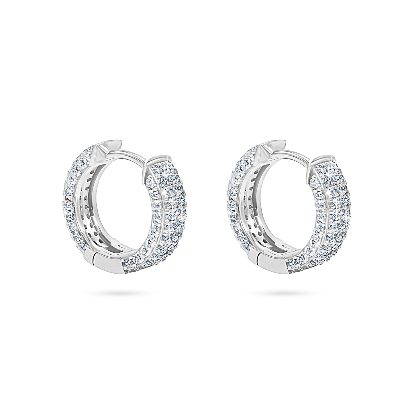 Eclipse Pavé Hoop Earrings