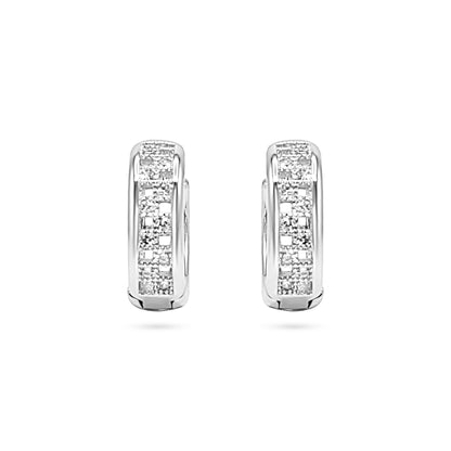 Mosaic Pavé Hoop Earrings