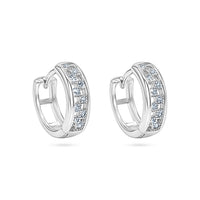 Mosaic Pavé Hoop Earrings image