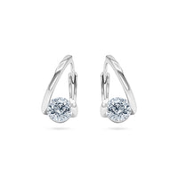 Orbit Solitaire Hoop Earrings image