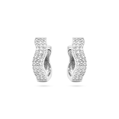 Ripple Pavé Hoop Earrings