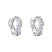 Ripple Pavé Hoop Earrings image