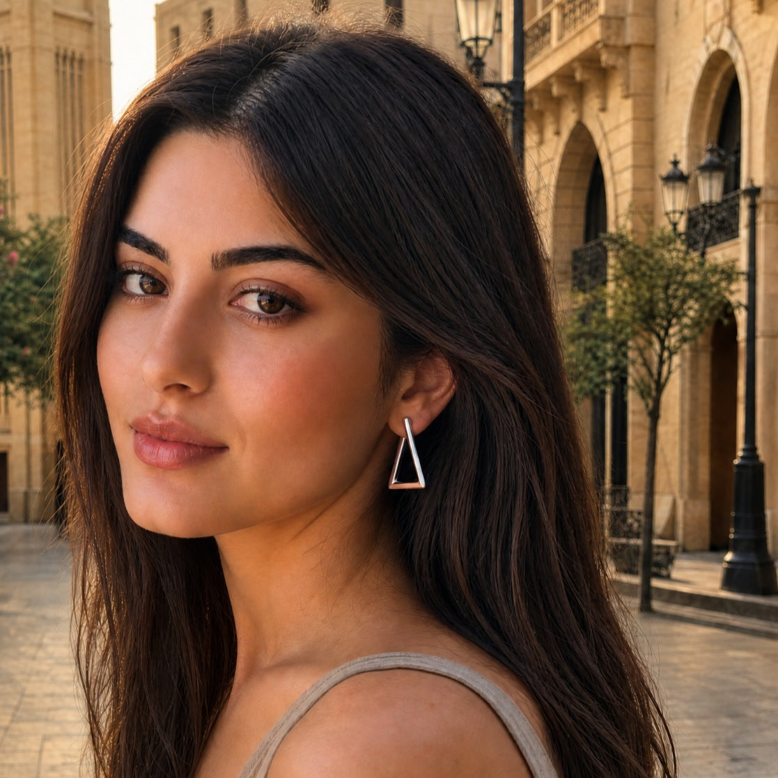 Triangle Hoop Earring