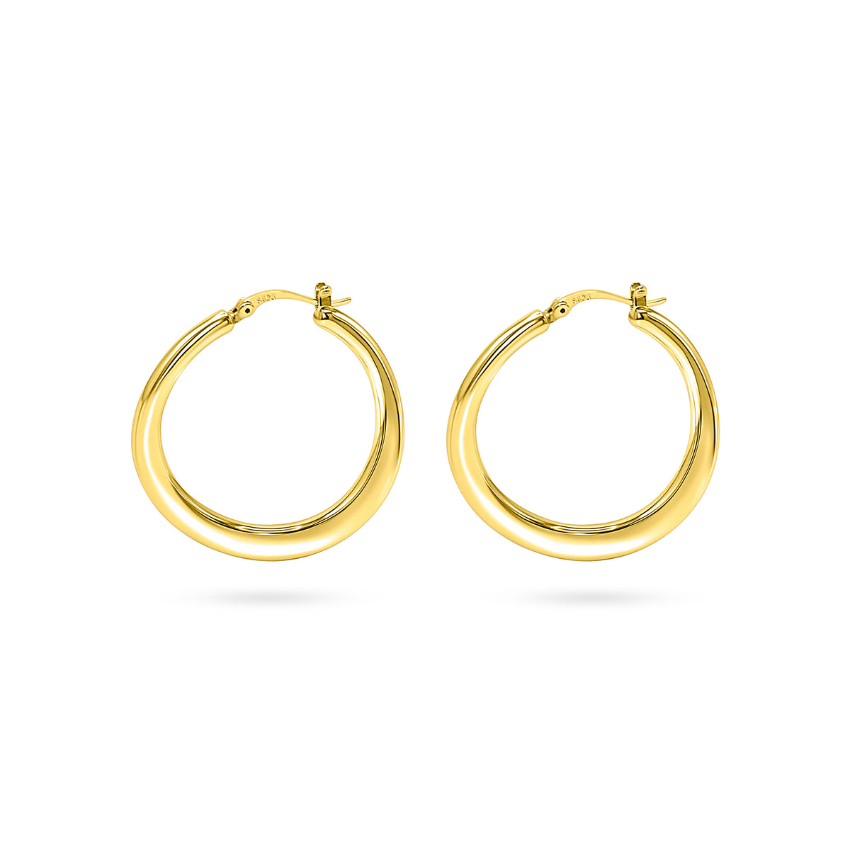 Thick Round Hoop Earring
