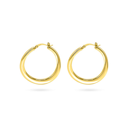 Thick Round Hoop Earring