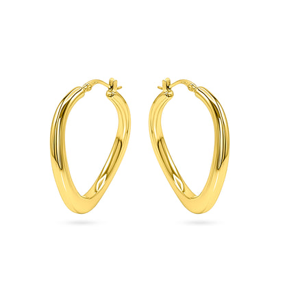 Thick Round Hoop Earring
