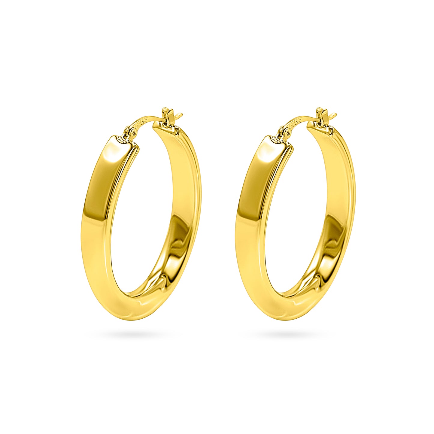 Tapered Oval Hoop Earring