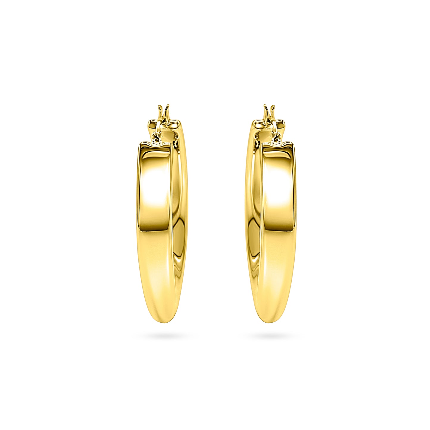 Tapered Oval Hoop Earring