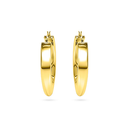Tapered Oval Hoop Earring