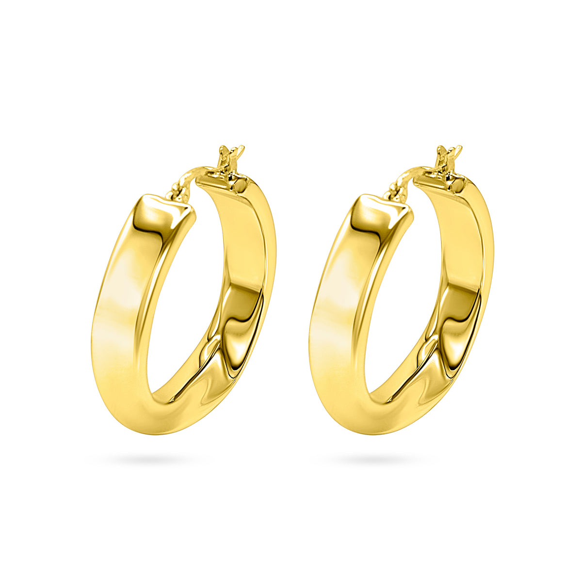 Tapered Band Hoop Earring