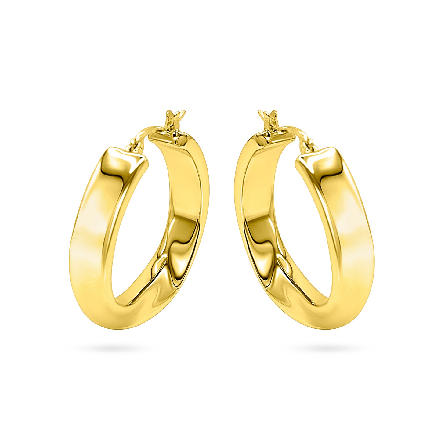 Tapered Band Hoop Earring