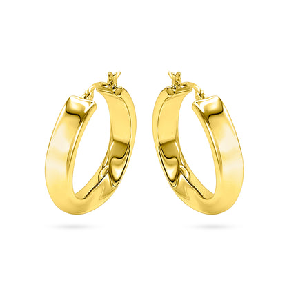Tapered Band Hoop Earring