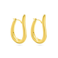 Elongated Oval Hoop Earring image
