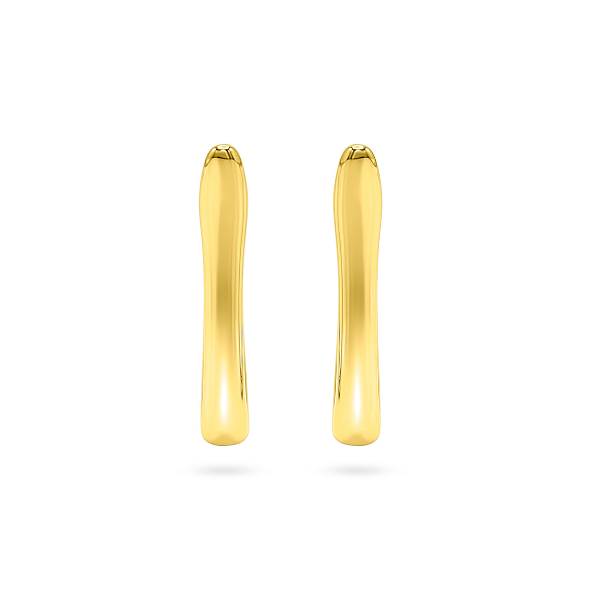 Elongated Squared U-Link Hoop Earring