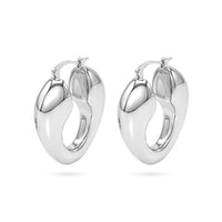 Sculpted Wave Hoop Earring image