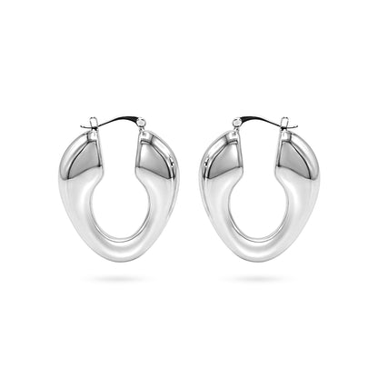 Sculpted Wave Hoop Earring