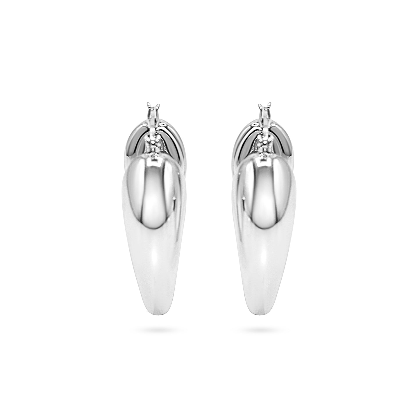 Sculpted Wave Hoop Earring