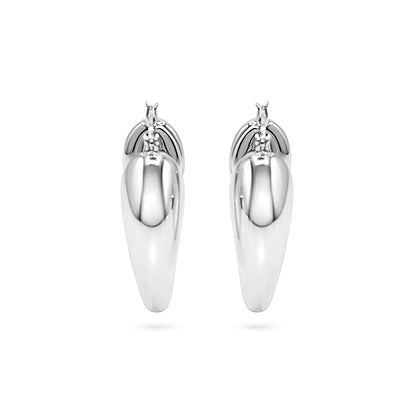 Sculpted Wave Hoop Earring