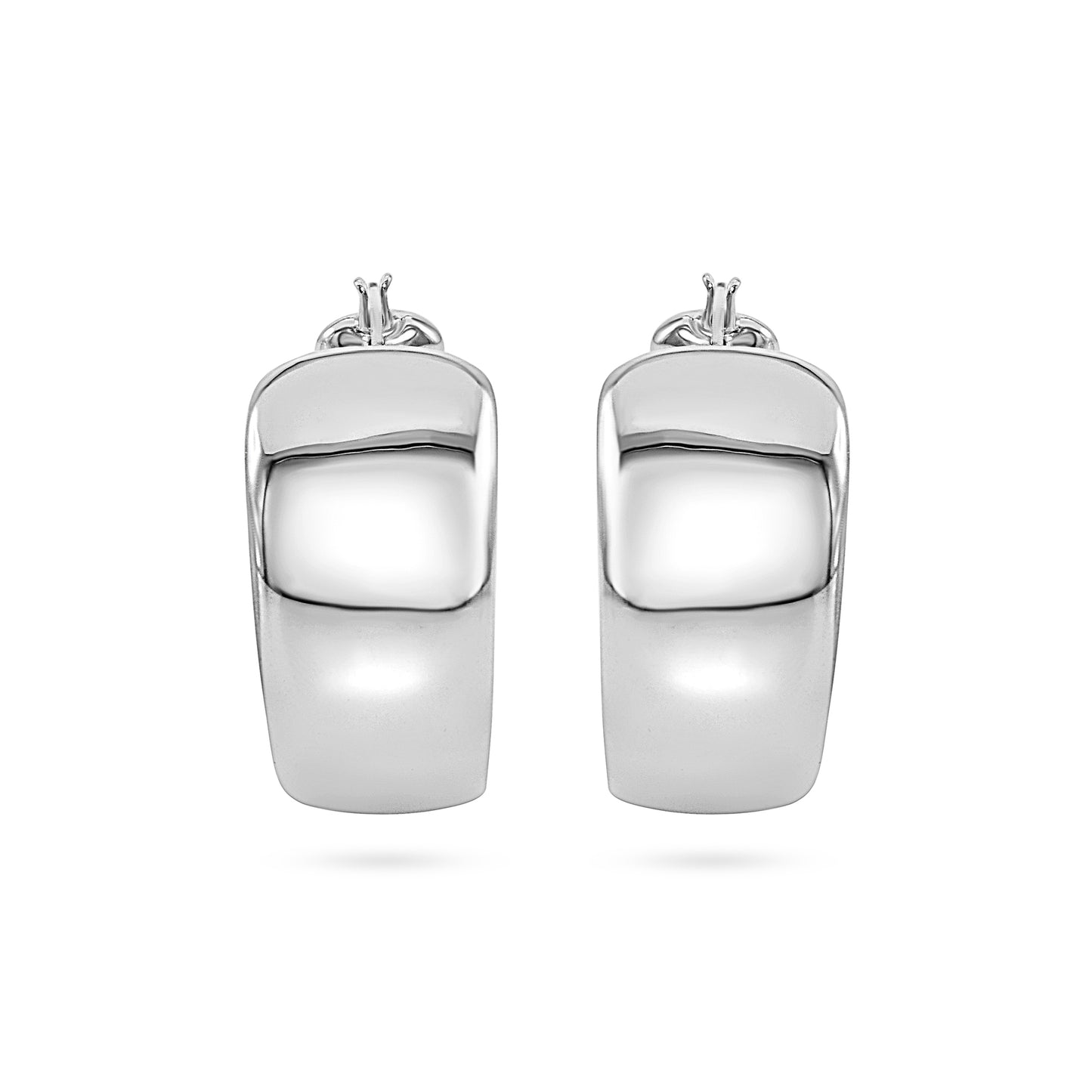 Wide Tapered Band Hoop Earring