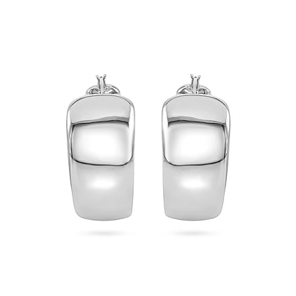 Wide Tapered Band Hoop Earring