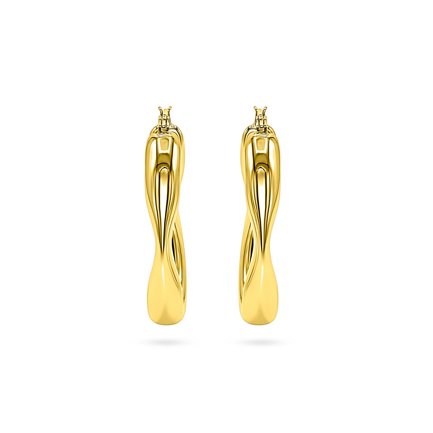 Twisted Oval Wave Hoop Earring