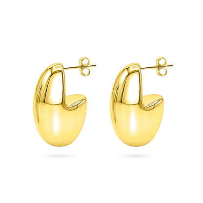 Chunky Teardrop Curve Hoop Earring