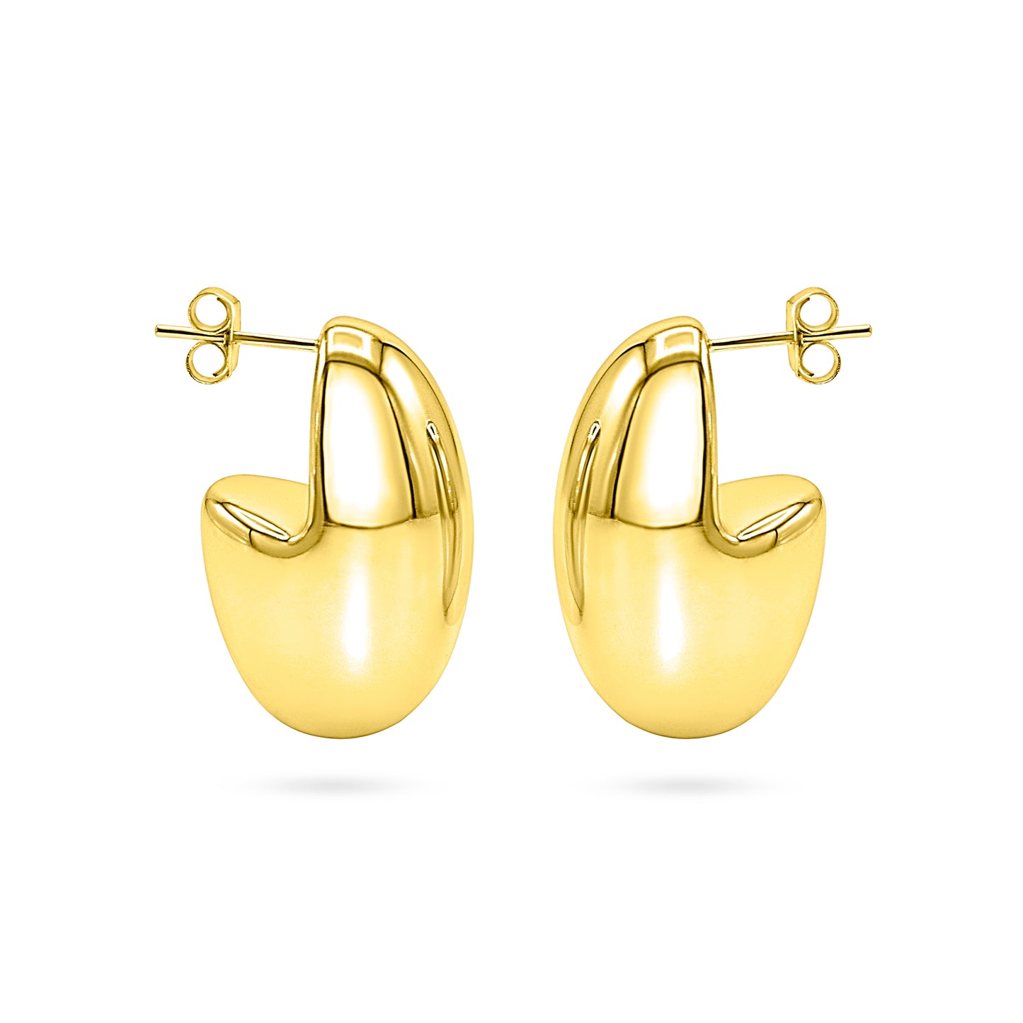 Chunky Teardrop Curve Hoop Earring