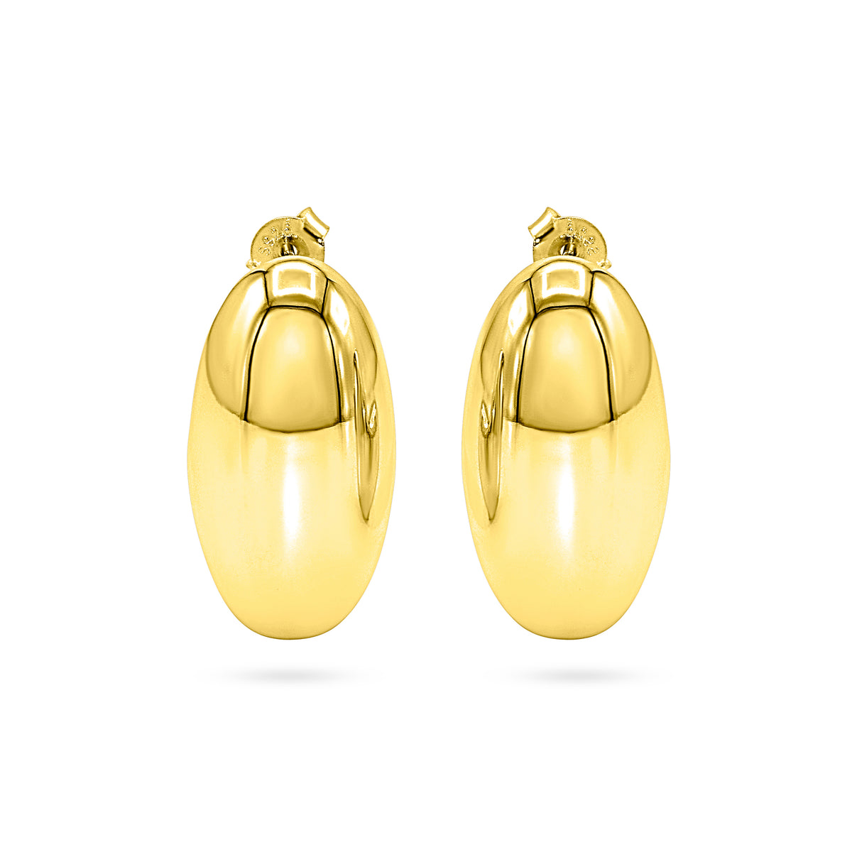 Chunky Teardrop Curve Hoop Earring