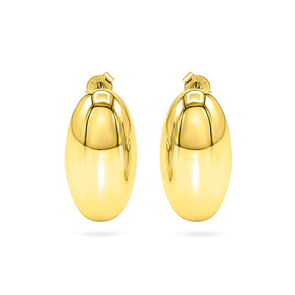Chunky Teardrop Curve Hoop Earring