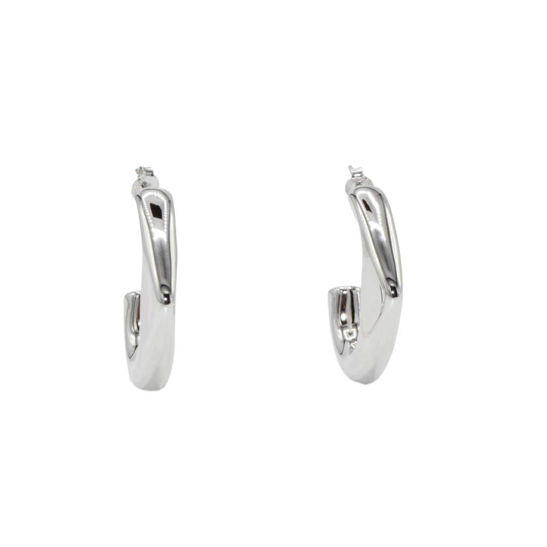 Fluid Form Chunky Dangle Earrings