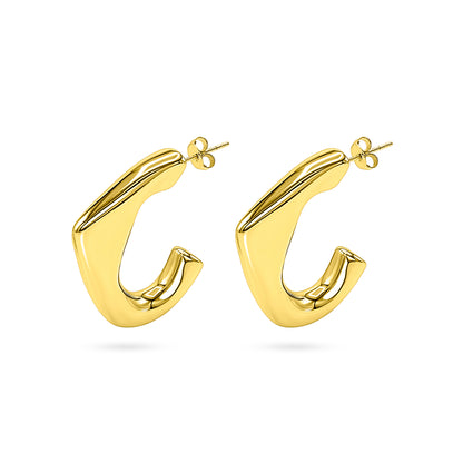 Fluid Form Chunky Dangle Earrings