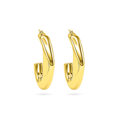 Fluid Form Chunky Dangle Earrings