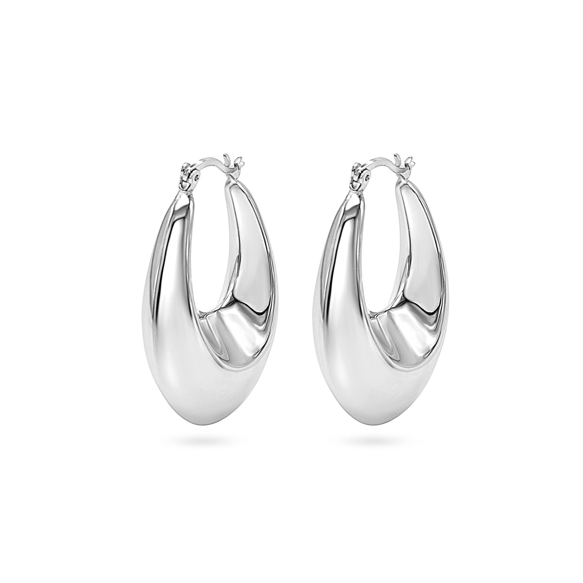 Graduated Teardrop Hoop Earring