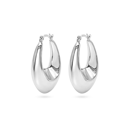 Graduated Teardrop Hoop Earring