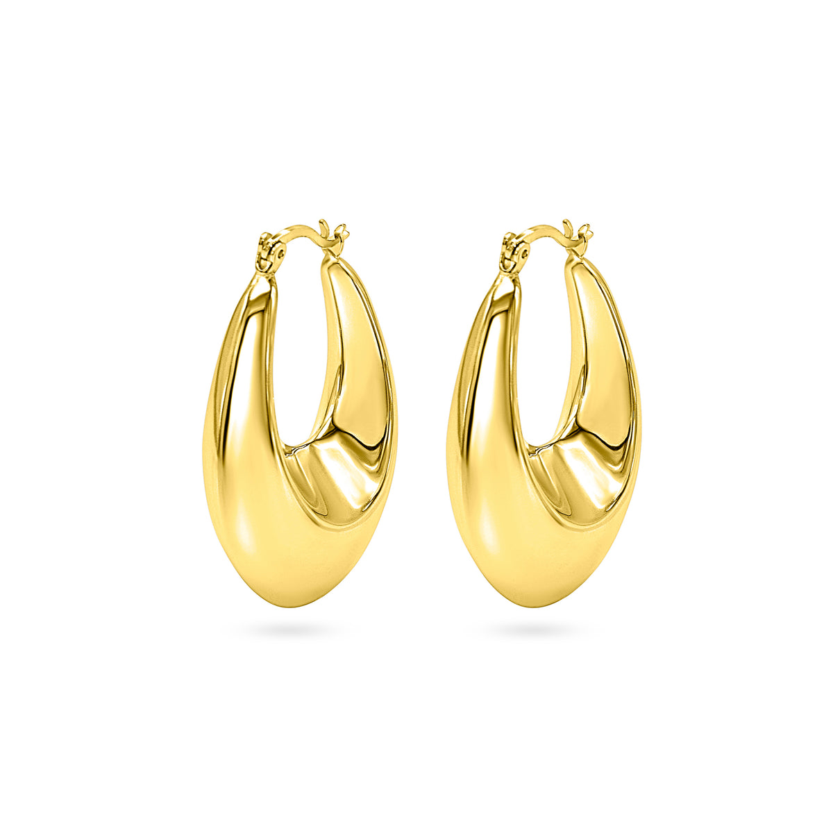 Graduated Teardrop Hoop Earring