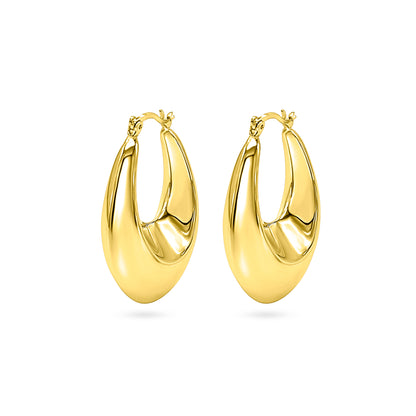 Graduated Teardrop Hoop Earring