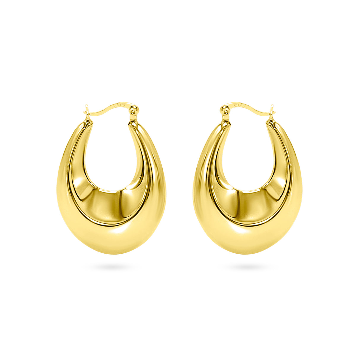 Graduated Teardrop Hoop Earring