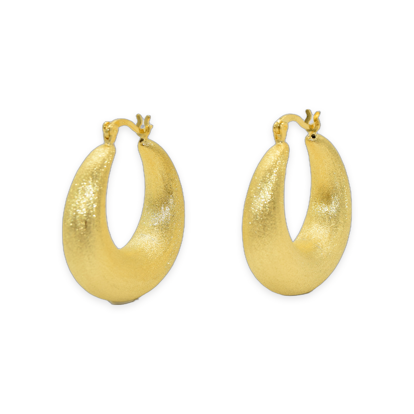 Tapered Puffed Hoop Earring