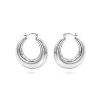 Tapered Teardrop Hoop Earring image