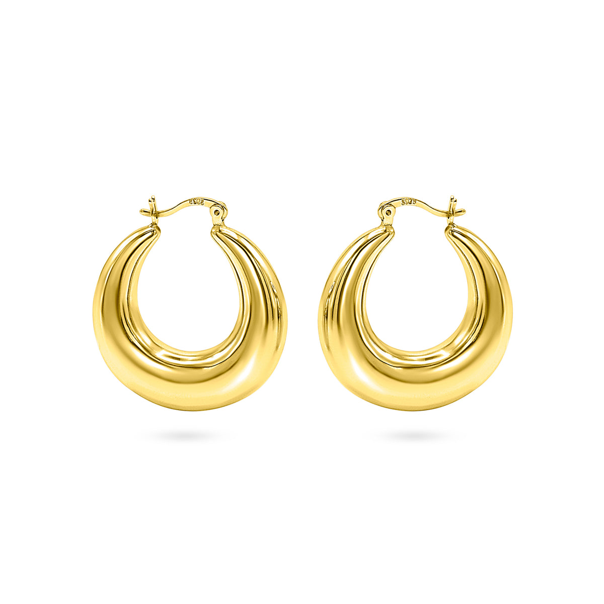Tapered Teardrop Hoop Earring