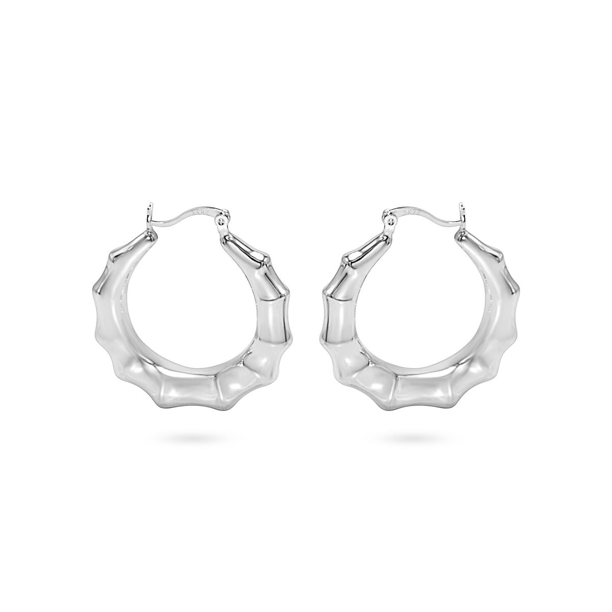 Bamboo Segment Hoop Earring