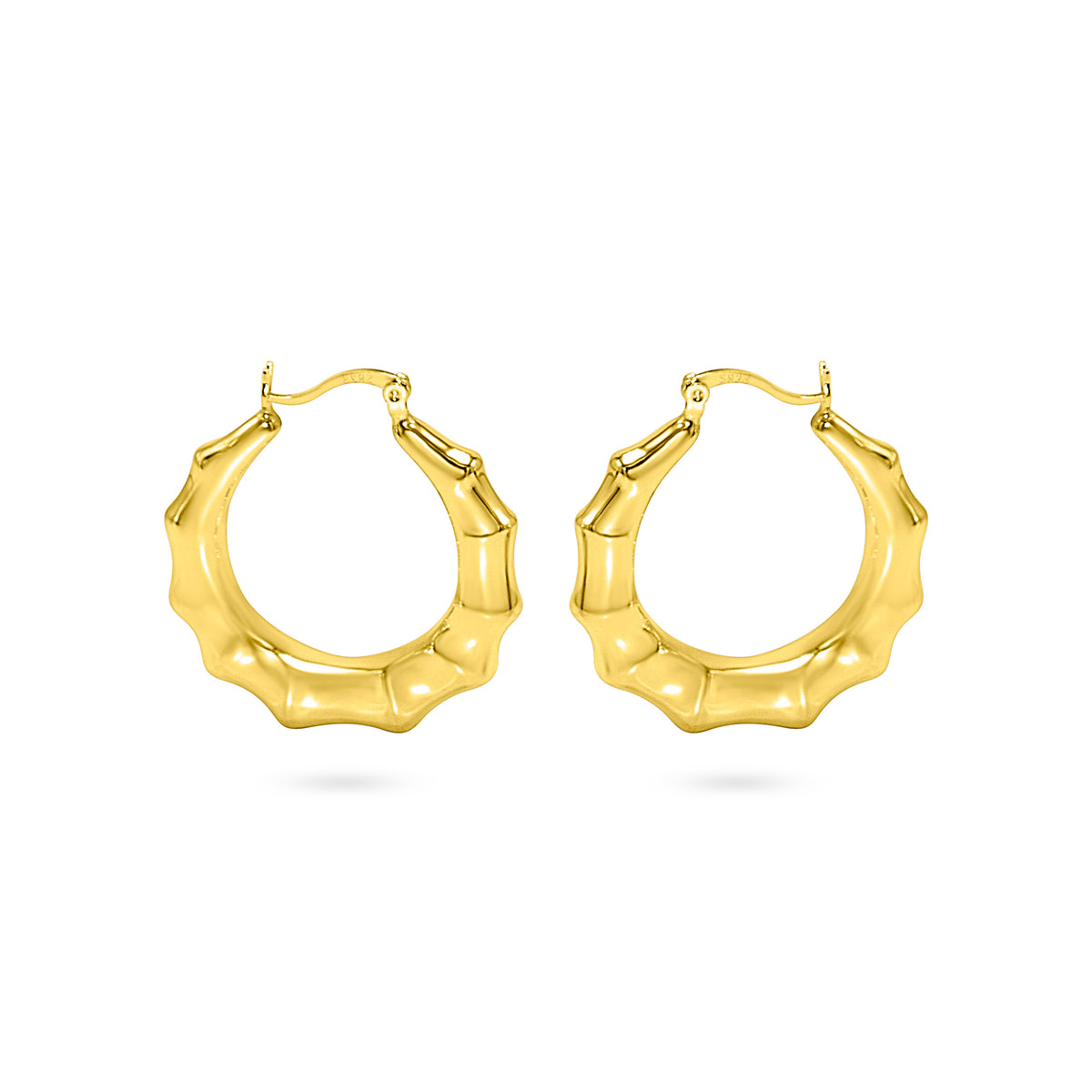 Bamboo Segment Hoop Earring