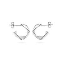 Angular Origami Fold Hoop Earring image