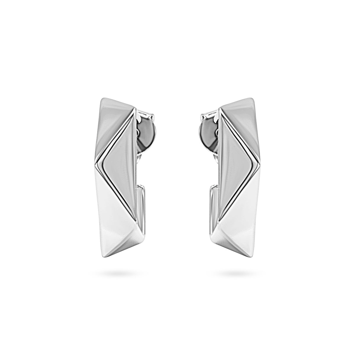 Angular Origami Fold Hoop Earring